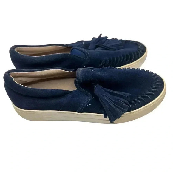 J Slide Shoes‎ J/Slides Aztec Navy Blue Platform Leather Slip-On Sneakers Size 6 - Picture 9 of 10